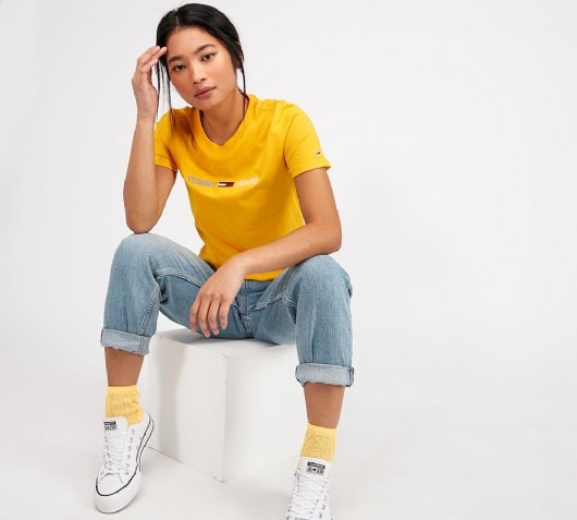 yellow jeans womens