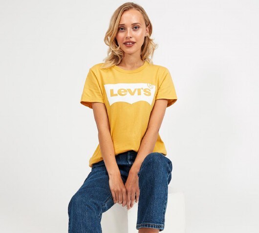 levis yellow t shirt women's