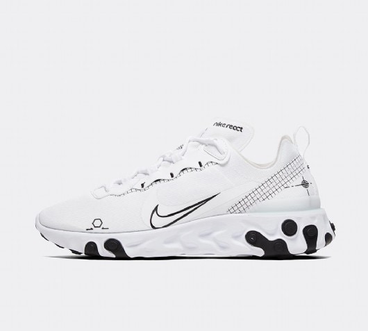 nike react black white