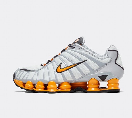 nike shox tl white orange