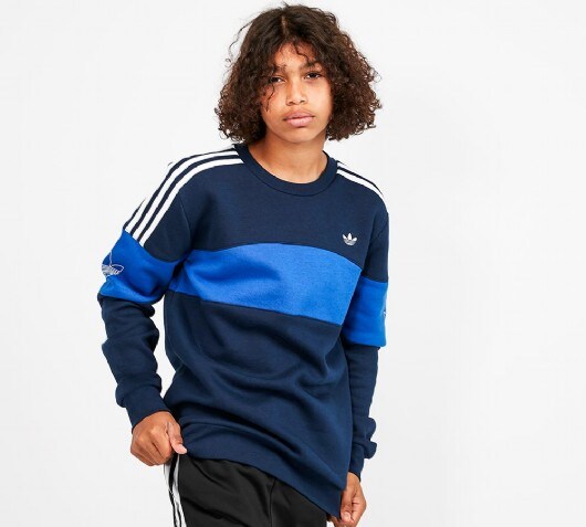 adidas originals challenger colour block crew sweatshirt junior