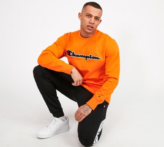 orange champion sweatshirt