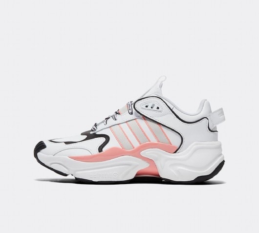 adidas originals magmur runner in white and pink