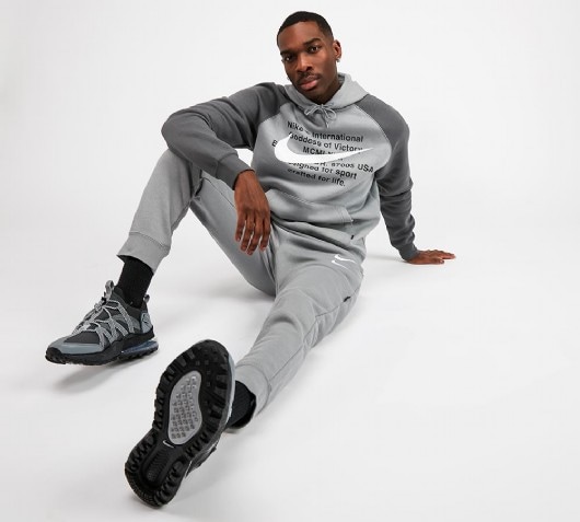 grey double swoosh tracksuit