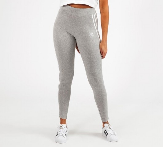 grey three stripe adidas leggings