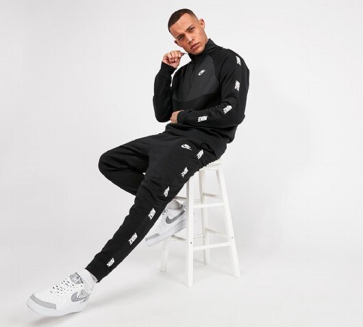 black nike hybrid joggers