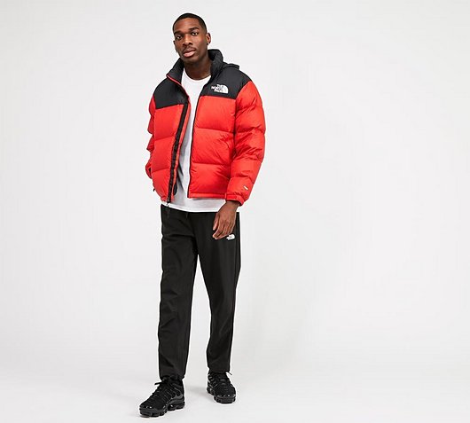 north face puffer red