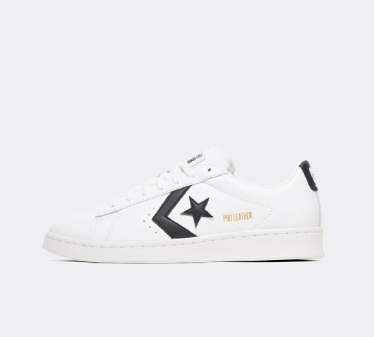 converse pro leather black white