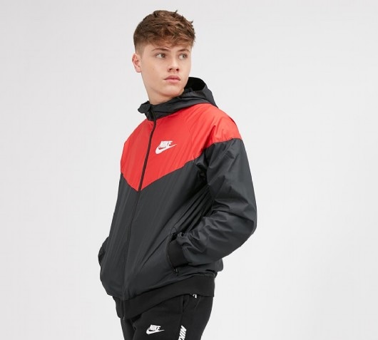 red and black nike windrunner