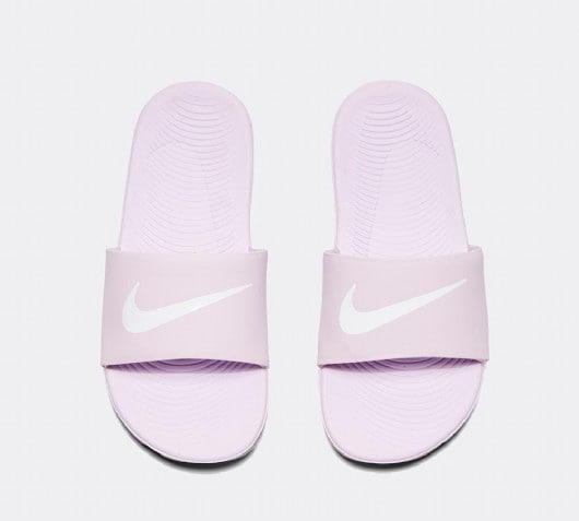 lilac nike slides