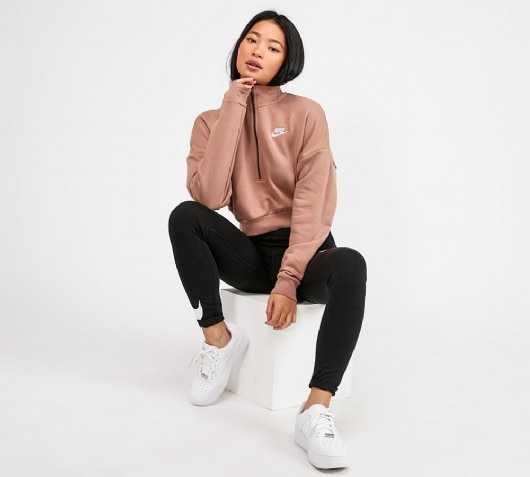 womens nike half zip hoodie