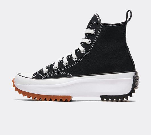 Converse Womens Run Star Hike Trainer | Black / White / Gum | Footasylum