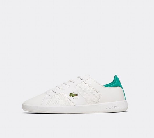 lacoste white and green shoes
