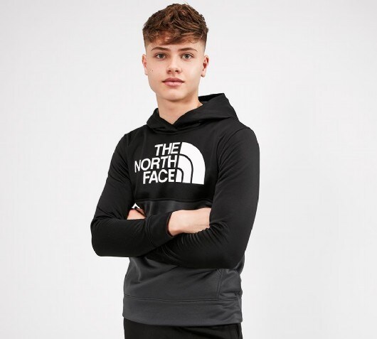 north face black hoodie junior