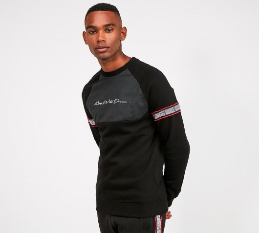 Valis Geometric Nylon Fleece Sweatshirt