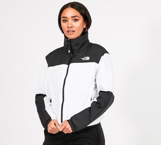 white puffer jacket north face