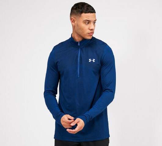 Image of Seamless 1/2 Zip Long Sleeved T-Shirt