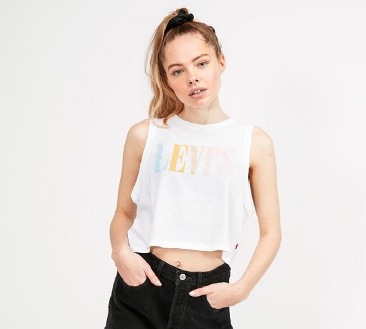 levis crop shirt