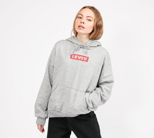 womens grey levi hoodie