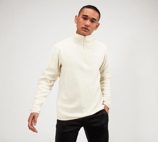 white north face quarter zip