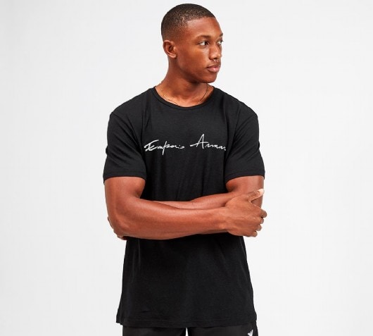 armani script t shirt