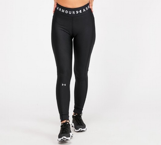 Under Armour waist band logo leggings in black