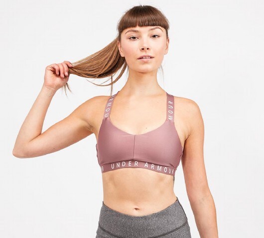 under armour tape strappy bra