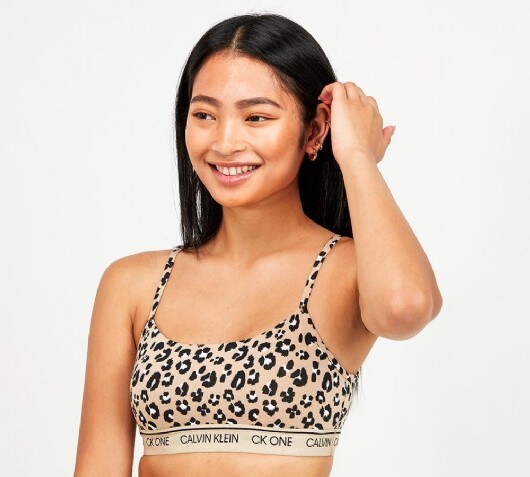 calvin klein leopard print bralette