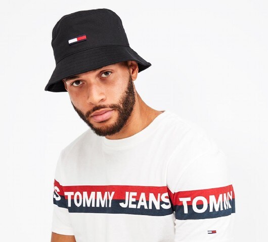 Tommy Jeans Flag Bucket Hat | Black 
