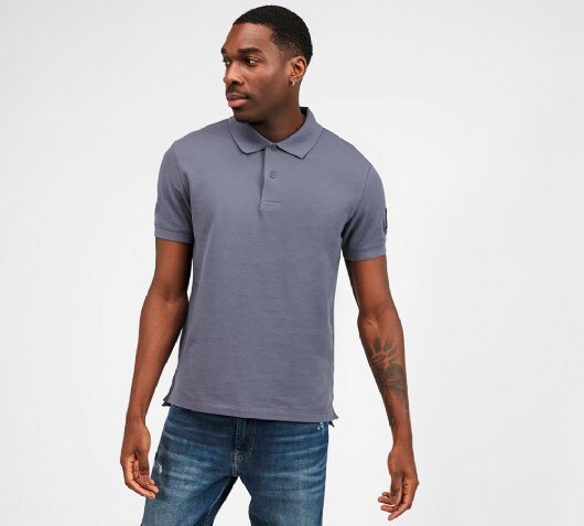 Image of Sleeve Patch Logo Polo Shirt