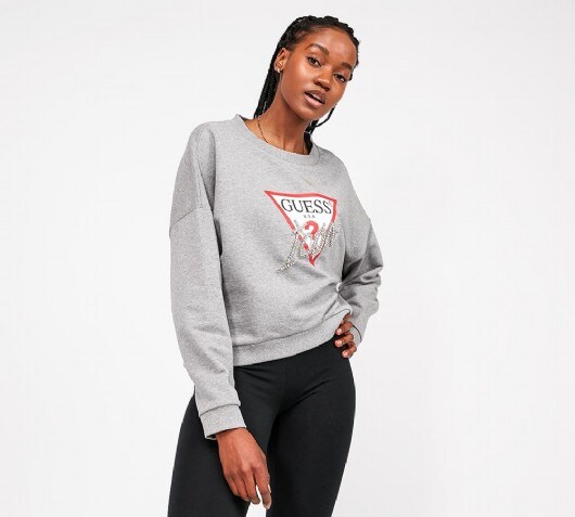 guess hoodie grey