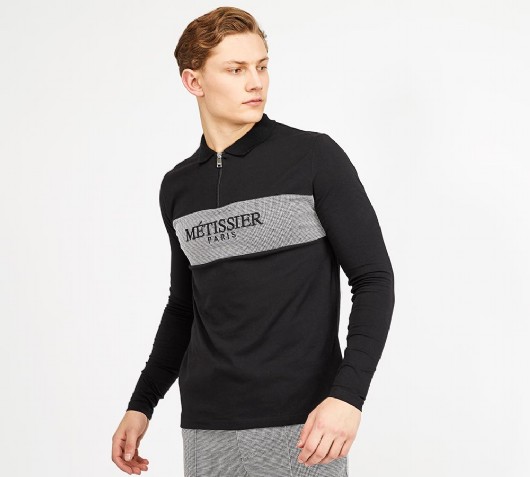 Rosario Panel Long Sleeve Polo Shirt