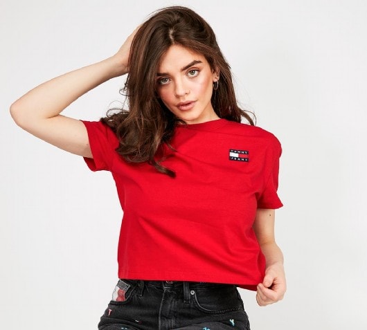 tommy jeans red t shirt