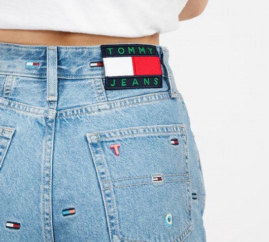 tommy hilfiger letter jeans