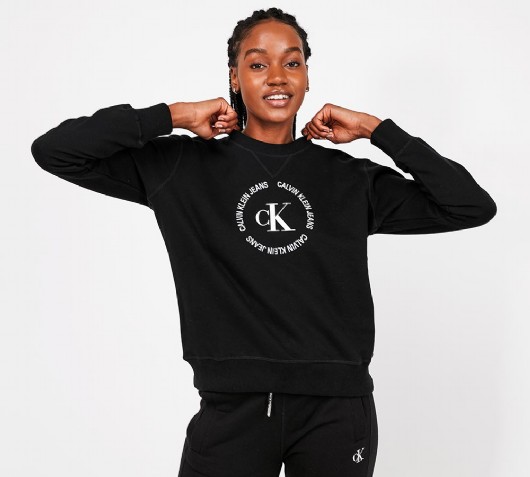 calvin klein logo sweatshirt womens
