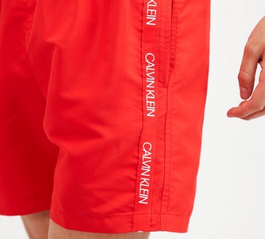 red calvin klein swim shorts