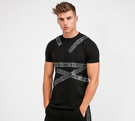 Image of Oratio Print Cross Tape T-Shirt