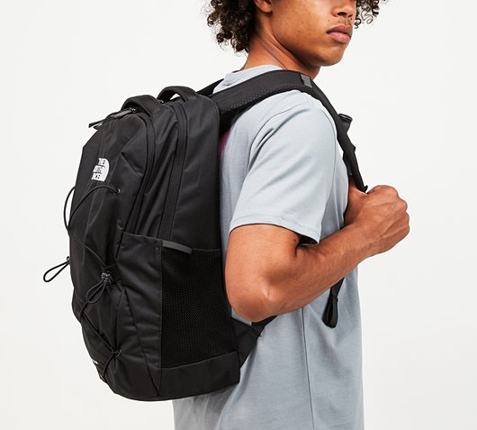 hot pink north face bookbag