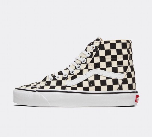 high top black and white checkered vans