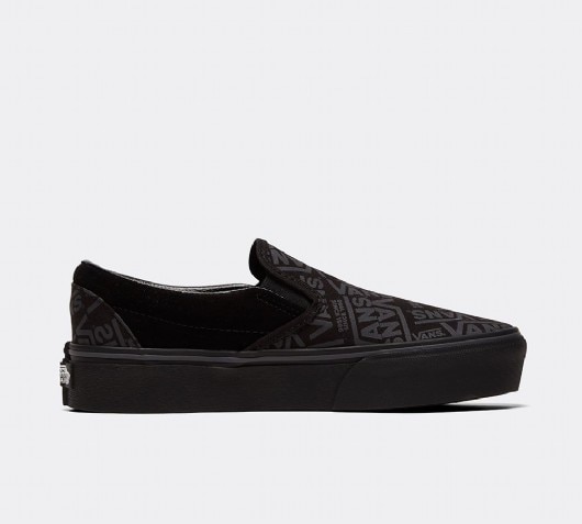 vans slip on platform blanche