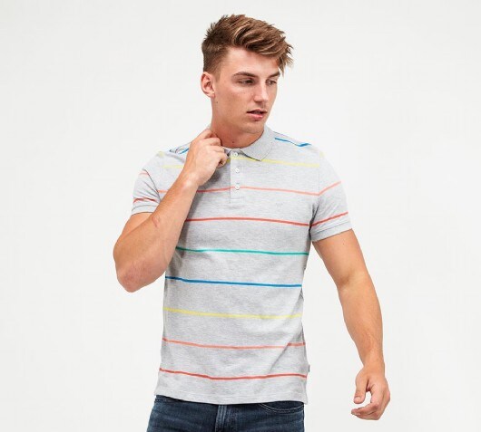Image of Striped Polo Shirt
