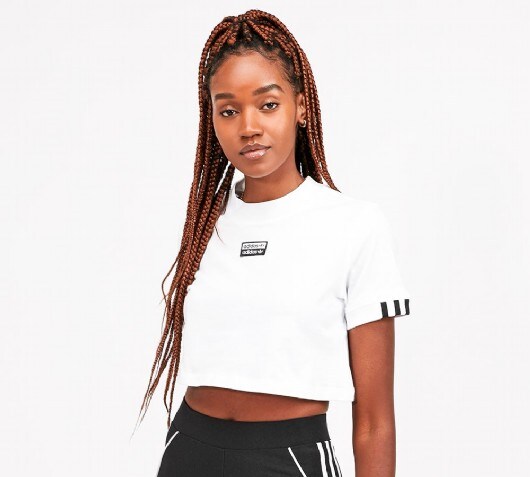 cropped adidas tshirt