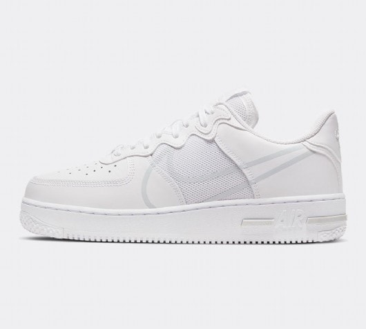 air force 1 react white pure platinum