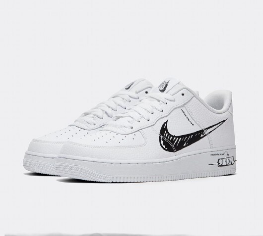 nike air force 1 lv8 utility scribble white