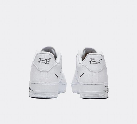 air force 1 utility white black scribble