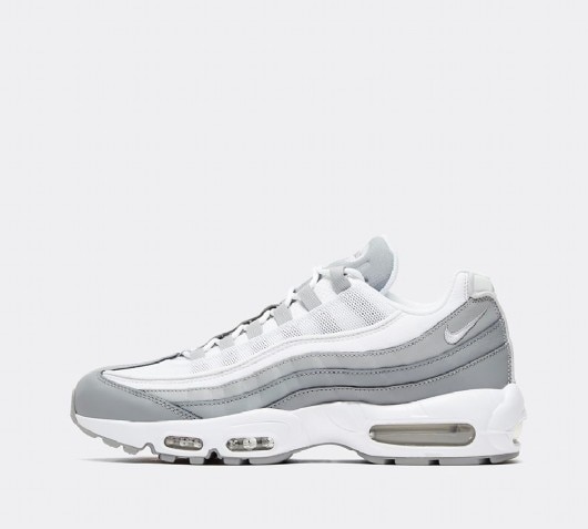 grey and white 95 air max