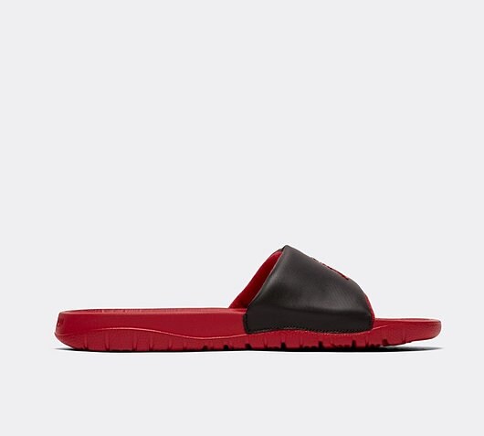 red jordan flip flops