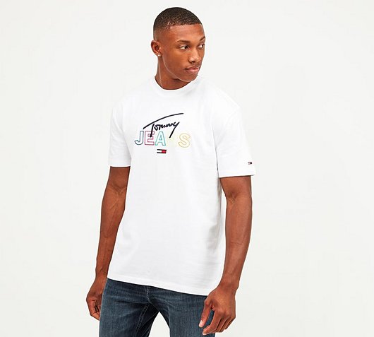 Tommy Jeans Script Logo T-Shirt | White 