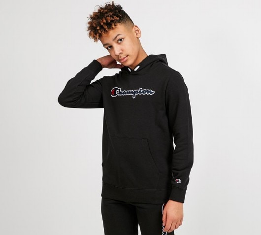 champion logo hoodie junior