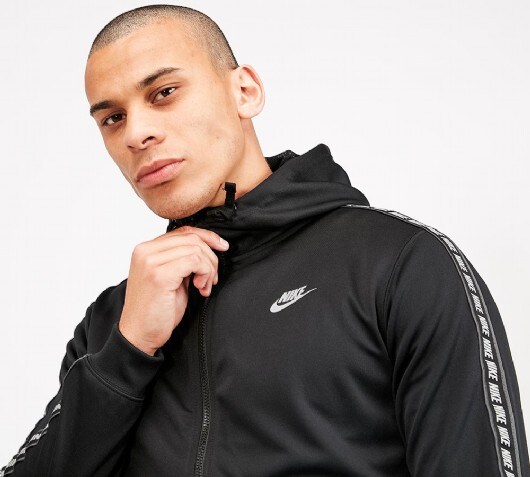 nike repeat tape poly tracksuit